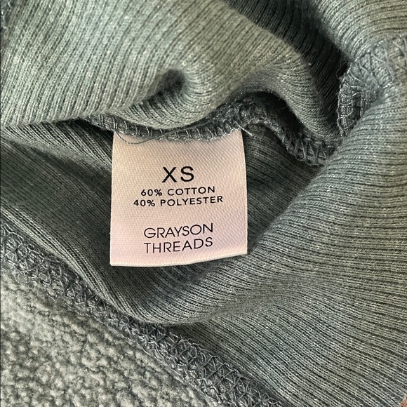 Grayson Threads Teal 'Good Vibes' Crew Neck Sweatshirt - Picture 3 of 7